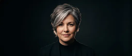 Studio Portrait of Woman with Pixie Cut