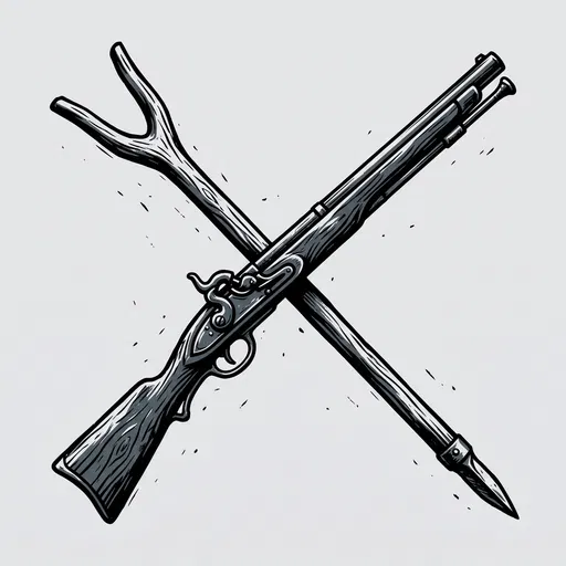 Crossed Arquebus and Forked Rest Emblem
