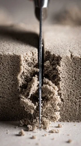 Macro Blade Slicing Kinetic Sand Block