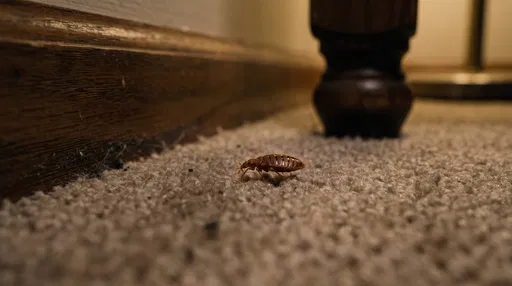Macro Bed Bug On Bedroom Carpet