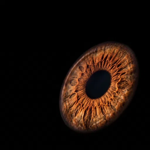 Macro Copper Human Iris on Black