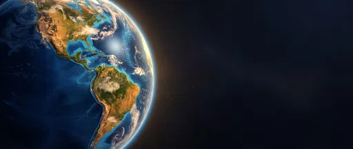3D Planet Earth With Copy Space