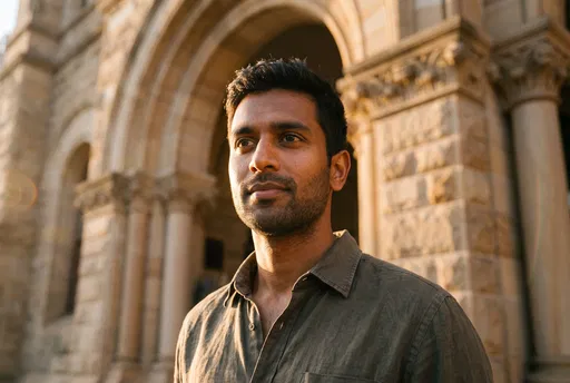 South Asian Man at Golden Hour