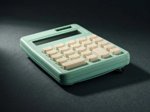 Mint Plastic Calculator With Blank Keys