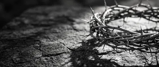Monochrome Crown of Thorns on Stone