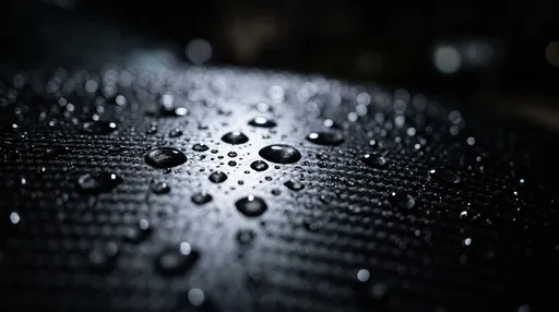 Water Droplets on Carbon Fiber Surface