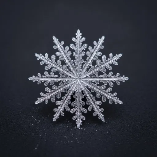 Macro Twelve-Branched Snowflake Crystal