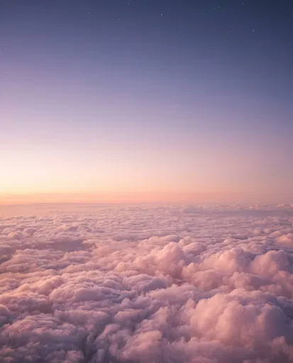 Pastel Pink Clouds at Dawn