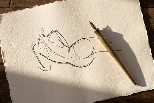 Abstract Ink Sketch With Brass Dip Pen