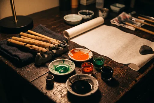 Traditional Tebori Tattoo Tools and Ink