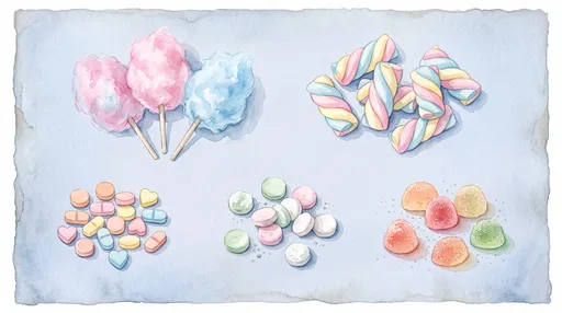 Watercolor Pastel Assorted Candy Illustration