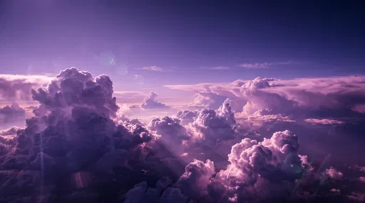 Aerial View of Purple Cumulonimbus Clouds