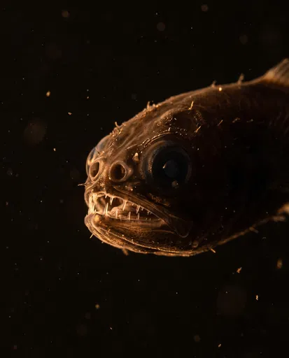 Macro Close-Up of Deep Sea Fish