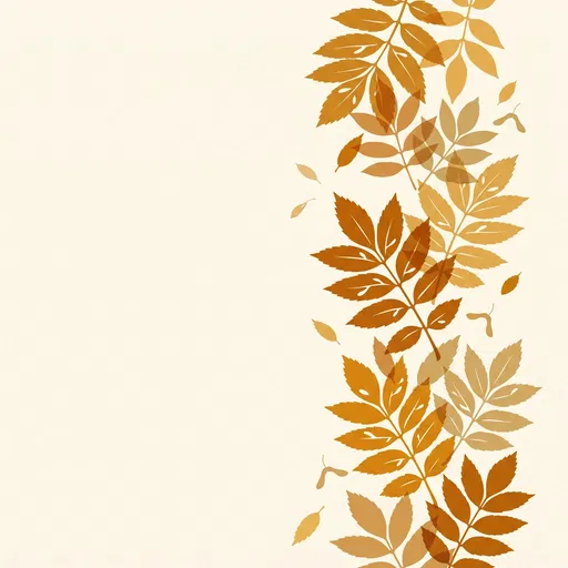Cascading Golden Ash Leaves Background