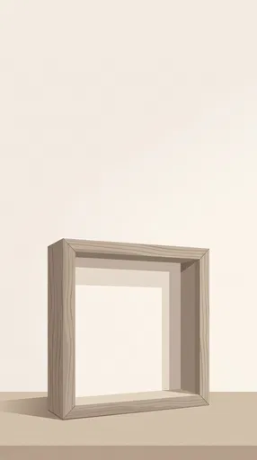 Empty Wooden Shadow Box Frame Illustration