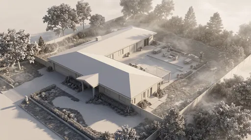 Clay Render of Ranch House