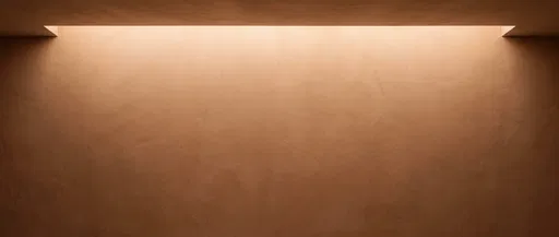 Warm Clay Wall With Recessed Cove Lighting
