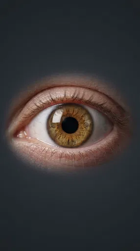 Close-Up of Light Brown Human Eye