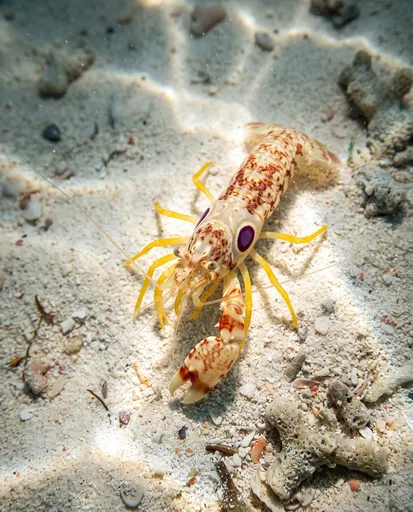 Bullseye Pistol Shrimp on Coral Sand