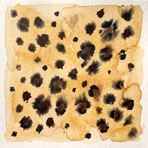 Watercolor Animal Print Pattern on Textured Paper