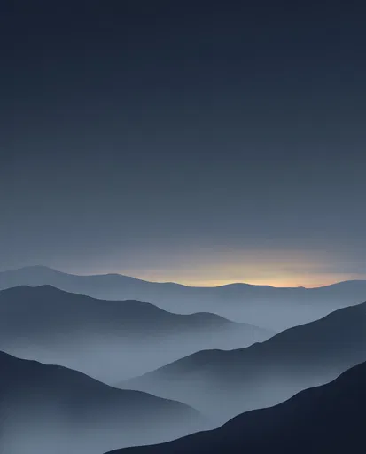 Minimalist Twilight Mountain Ridges Background