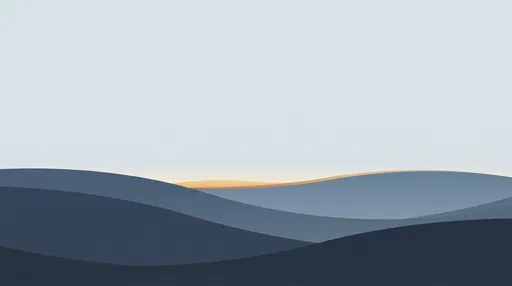 Minimalist Blue Rolling Hills Background