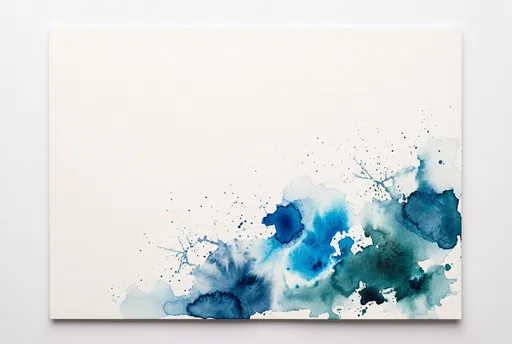 Blue and Teal Watercolor Ink Blots
