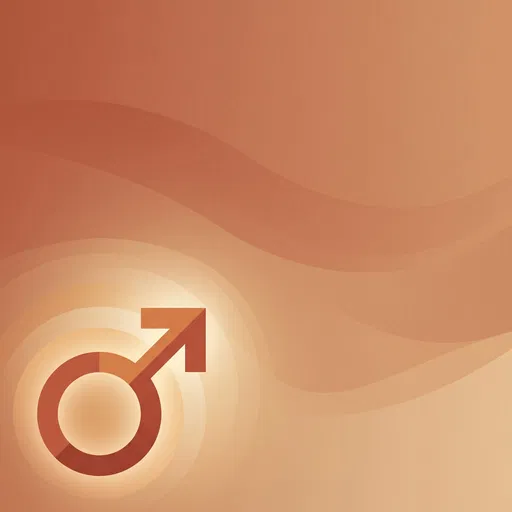 Male Gender Symbol On Warm Background