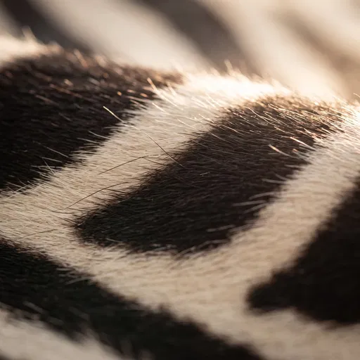 Macro Backlit Zebra Fur Texture