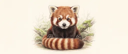 Colored Pencil Drawing of Red Panda