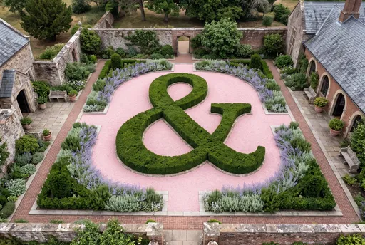 Aerial View of Ampersand Topiary Garden