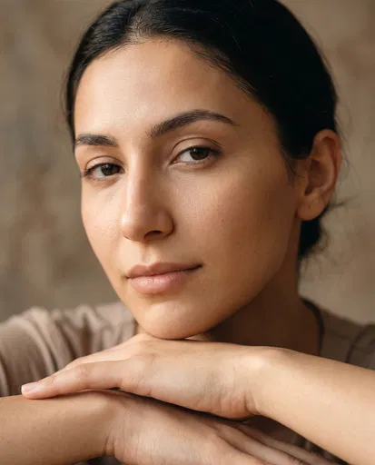 Close-Up Portrait of Middle Eastern Woman