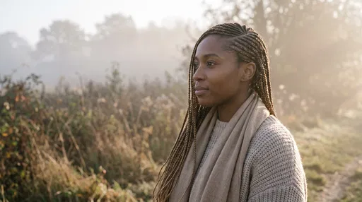 Woman With Braids In Morning Fog