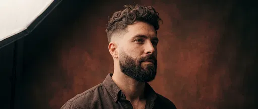 Bearded Man With High Taper Fade
