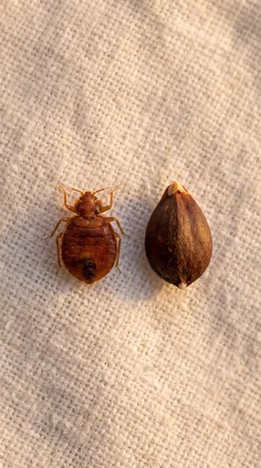 Bed Bug Next to Apple Seed