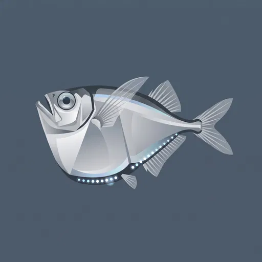 Geometric Deep Sea Hatchetfish Illustration