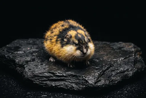 Norwegian Lemming on Wet Slate