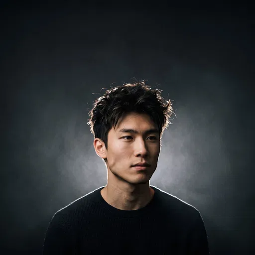 Studio Portrait of Young East Asian Man
