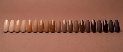 Brown Gradient Manicure Nail Swatch Banner