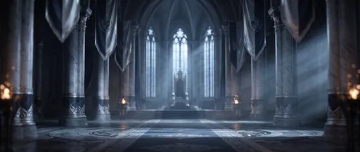 Grand Gothic Royal Throne Room Background