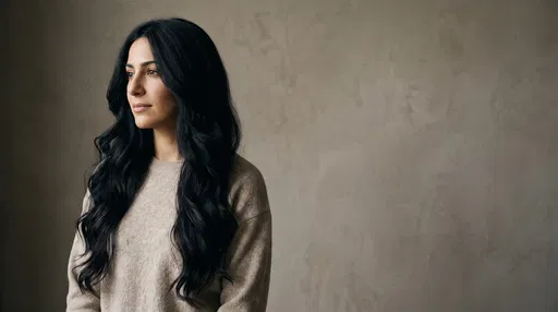 Woman With Long Wavy Black Hair