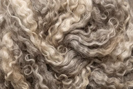Macro Texture of Natural Llama Fleece
