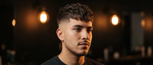 Young Man with Textured French Crop Haircut