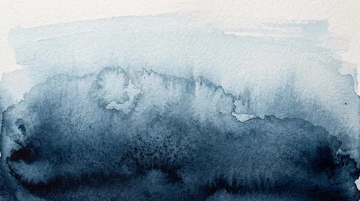 Prussian Blue Ombre Watercolor Wash Background