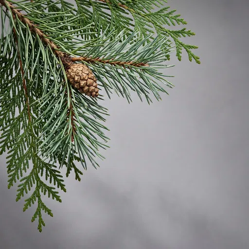 Pine and Cedar Branch Studio Shot