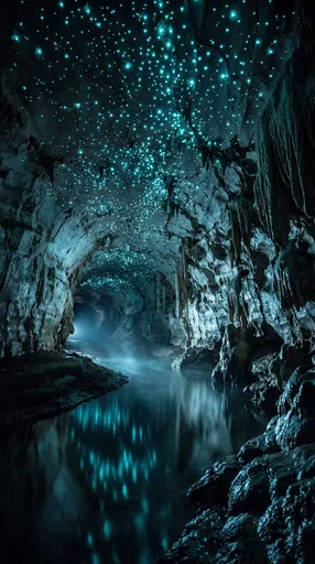 Bioluminescent Glowworm Cave and Underground River