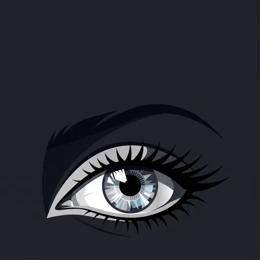 Silver Gray Eye Vector Illustration