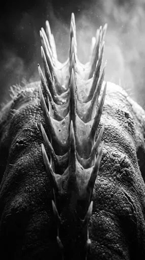 Monochrome Macro Dorsal Spines on Creature