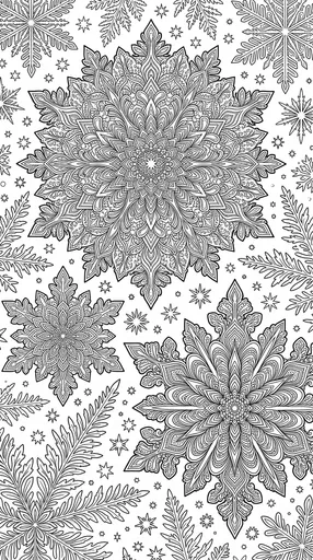 Intricate Ornate Snowflake Coloring Page