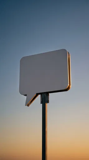 Blank Speech Bubble Sign at Sunset